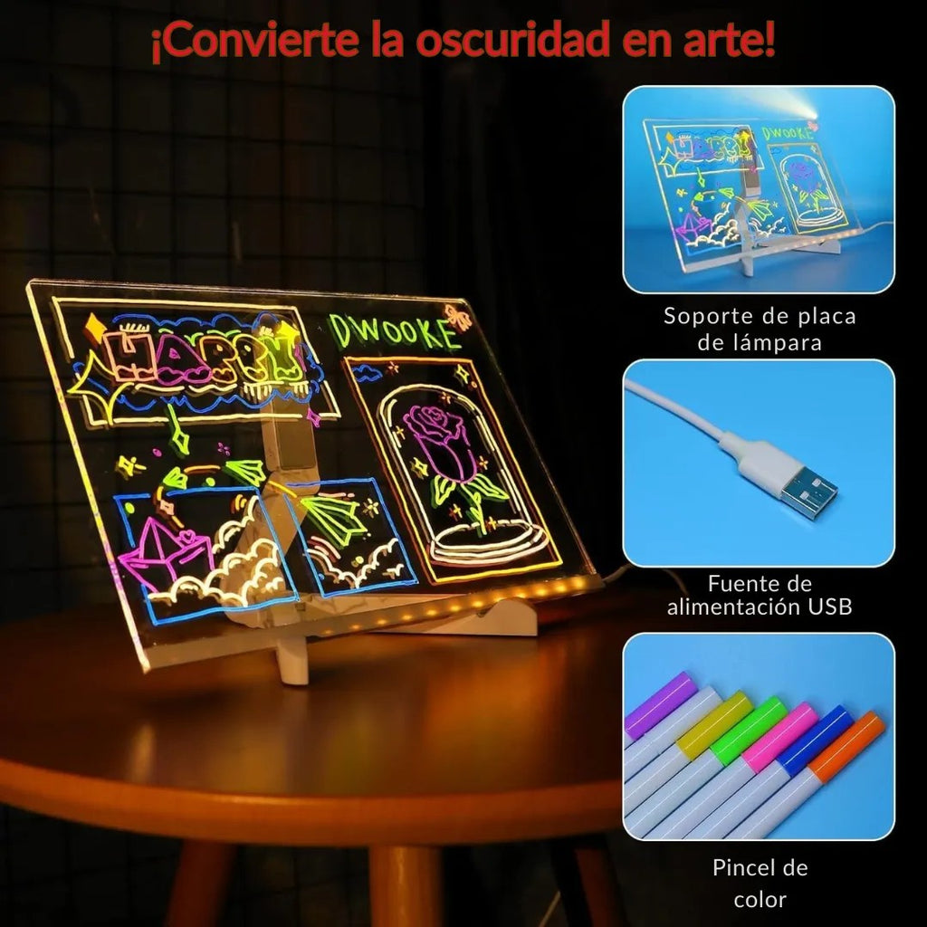 Tablero Magico Multifuncional Led 30x20