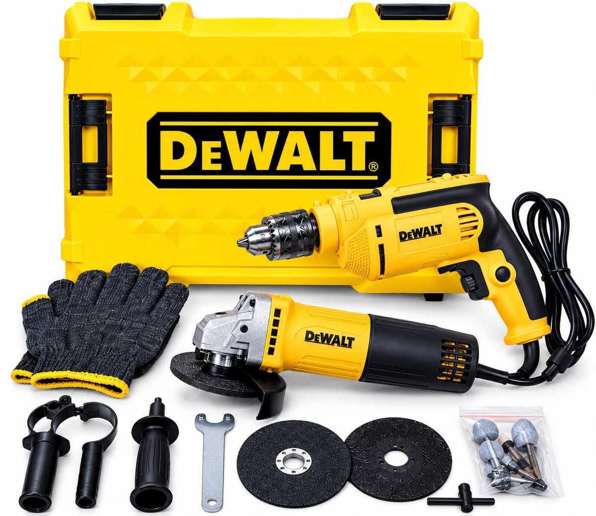 Kit Taladro Y Pulidora En Maletin Dewalt